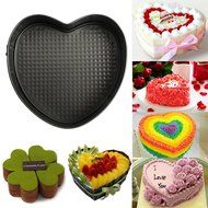 UBLISS 3 PCS Heart Square and Round Shaped Nonstick Springform Pan for Cake Cheesecake Tart Quiche N2