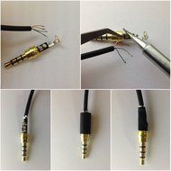 Timibis 6Pcs 4 Pole 3.5mm Male Repair headphone Stereo Jack Plug Metal Audio Soldering &amp; Spring Connector Adaptor...