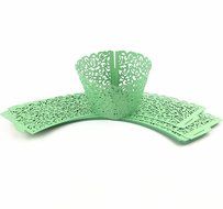 Yansanido 12 set pink Filigree Artistic Bake Little Vine Lace Laser Cut Cupcake Wrapper Cup Muffin Case Trays... N29