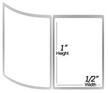 1 Inch Core - 1 x 1/2 Zebra Compatible Direct Thermal Labels 1 Roll for Zebra Desktop Printer GC420d GC420t GK420d... N2