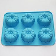 X-Haibei Pumpkin Muffin Bundt CupCake Silicone Mold Soap Chocolate Jelly Bakeware Pan N2