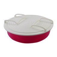 Microwave Oven Stratified Heater Double Layer Heating Plates - Rosy &amp; White