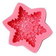 Bluelover Christmas Snowflake Soap Mold Fondant Cake Decorating Silicone Mold Baking Molds N5