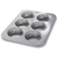 USA Pan Bakeware Aluminized Steel Mini Round Cake Pan, 6-Well