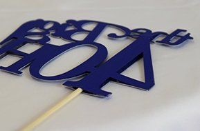 All About Details Blue The Big 4OH! Cake Topper N4