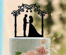 ShinyBeauty Mr And Mrs Cake-Topper,Custom Wedding Cake Topper (Design 12) N11