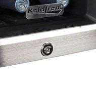 Koldfront 24 Bottle Free Standing Dual Zone Wine Cooler - Black and Stainless Steel N2