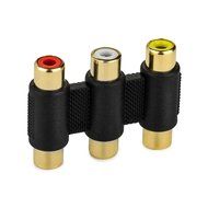 Aurum Cables High Quality 5 Pack 3 RCA Female to Female Coupler Jack Adapter N5