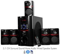 Frisby FS-5010BT 5.1 Surround Sound Home Theater Speakers System with Bluetooth USB/SD and Remote N4