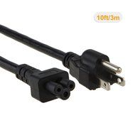 CableCreation [2-PACK] 10 Feet 18 AWG 3 Prong AC Power Cord Cable for IEC320 C5 to NEMA 5-15P, 3M / Black