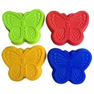 FLY 4PCS ButterFLY Mold Silicone Chocolate Pudding Non-stick Bread Cake Mold Baking Pan