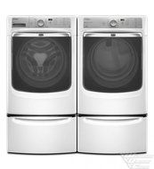 Maytag Maxima XL&trade; Front Load Steam Washer and Steam Dryer SET (Electric Dryer) with Pedestals