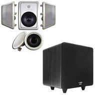 Acoustic Audio HT-85 In-Wall/Ceiling 5.1 Home Theater 8" Speakers and 10" Powered Sub HT-85-CS10B