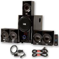 Acoustic Audio AA5160 Home 5.1 Speaker System with Optical Input FM Tuner and 2 Extension Cables