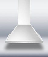 Summit SEH1530C 30" Chimney Style Wall-Mounted Range Hood With 530 CFM Blower Two Aluminum Cassette Filters Timer... N4