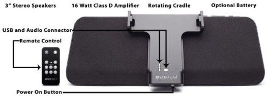 Grace Digital MatchStick For Kindle Fire with Charging Speaker Dock Features a Built-In Speaker and Amplifier... N4
