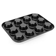 Ezeso 12-Cavity Nonstick Cast Aluminum Mini Cheesecake Muffin Quiche Cupcake Tarts Pan (A) N5