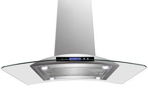 Golden Vantage Stainless Steel 36" Euro Style Island Mount Range Hood LCD Screen GV-GL-9009-36