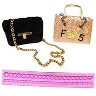 Genenic 3D Purse Bag Silicone Fondant Long Chain Mould Cake Decorating Mold N7