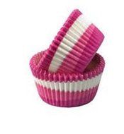 SWEDEN CUPCAKE CREATIONS 32 HEAVY DUTY BAKING CUPS PINK CIRCLES W/RECIPE