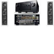 Klipsch KL-6504-THX In-Wall LCR Speaker(Pair) Denon IN-Command AVR-4520CI- White