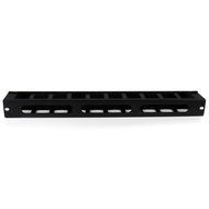 StarTech.com 2U Horizontal Finger Duct Rack Cable Management Panel with Cover CMDUCT2U Black N28
