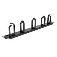 StarTech.com 2U Horizontal Finger Duct Rack Cable Management Panel with Cover CMDUCT2U Black N30