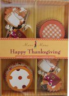 Meri Meri Happy Thanksgiving Turkey Cupcake Cases and Assorted Toppers - 24 of Each