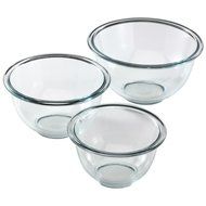 Pyrex 3-Piece Glass Mixing Bowl with 1-Cup Glass Measuring Cup and Spoon set N3