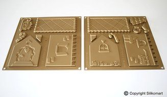 Silikomart HSH01 Silicone Let's Celebrate Bakeware Collection Cake Pan, Gingerbread N4