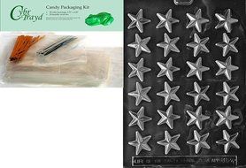 Cybrtrayd M124 Small Stars Chocolate Candy Mold with Exclusive Cybrtrayd Copyrighted Chocolate Molding Instructions N2