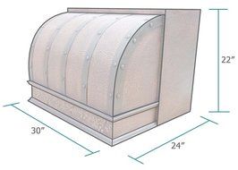Copper Best H4 302422BS Range Hood in Copper with Easy Installed Liner