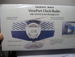 Sharper Image View Port Digital Clock Radio Alarm Clock GM108 N5