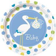 Blue Stork Boy Baby Shower Cupcake Kit for 24 N11