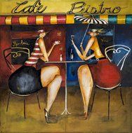 Girls at Cafe Dishwasher Panel