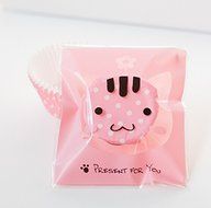 ONOR-Tech 100 PCS Lovely Cute OPP Self Adhesive Cookie Bakery Candy Biscuit Treat Gift Diy Plastic Bag (Flower) N12