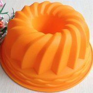 FLY Large Spiral Shape Cake Pan Bread Chocolate Bakeware Silicone Mold N3