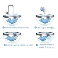 EstgoSZ USB Mini Ultrasonic Washing Machine Automatic Laundry Cleaning Great Gadget for Washing Fruits Vegetables...
