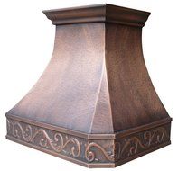 Copper Best H3 302127 Copper Range Hood with Motor 30 inch Handcrafted N4