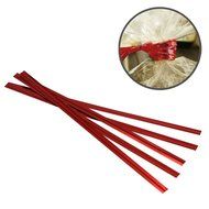 100 Pcs Metallic Twist Ties Wire for Cello Bags Cake Pops 4 Inch 10cm Red N7