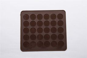 30 Cavity Round Silicone Macaron Baking Mat for Microwave Oven Non Stick N2
