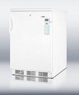 Summit FF6LBIPLUS Med 5.5 Cu. Ft. White Undercounter Built-In Compact Refrigerator