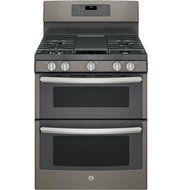 GE JGB860EEJES 30" Slate Gas Sealed Burner Double Oven Range - Convection