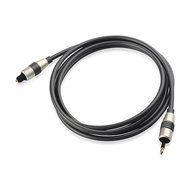 Cable Matters 2-Pack, Gold Plated Toslink to Mini Plug Digital Optical Audio Cable 3 Feet N6