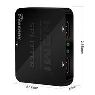 HDMI Splitter, eBerry HDMI 2 Ports 1x2 Powered Splitter V1.4 Certified for Ultra HD 2160P 4Kx2K Full HD 1080P... N3