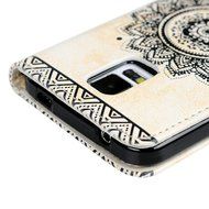 S5 Case,Samsung Galaxy S5 Case (I9600) - Wallet Embossed Totem Flower Design Folio Flip PU Leather with Stand... N2