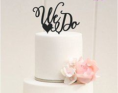 ShinyBeauty Mr And Mrs Cake-Topper,Custom Wedding Cake Topper (Design 12) N13