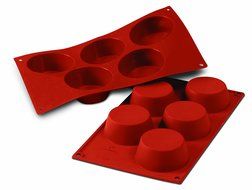 Silikomart SF024/C Silicone Classic Collection 5 Count Muffin Pan, Extra Large N2