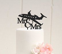 ShinyBeauty Mr And Mrs Cake-Topper,Custom Wedding Cake Topper (Design 12) N16