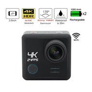 Egovo 64GB 4K Action Camera 16MP with Sony Sensor, UHD WIFI Waterproof Sports Video Cam 2-Inch (2 Batteries +... N2